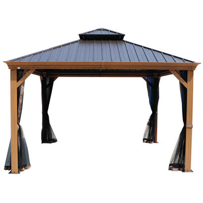 Apollo 12-Ft X 12-Ft Hardtop Roof Aluminum Gazebo