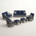 Patio Conversation Set Built for Outdoor Living, 6-Piece Seating, Steel Frame, High-Density Cushions