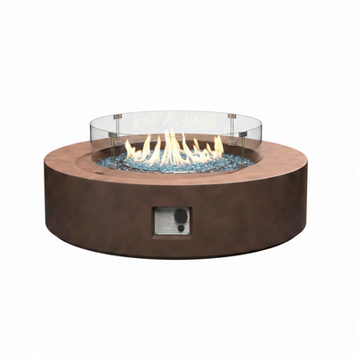41''Round Fire Pit Table,50000 BTU Outdoor Propane Patio Fire Pit