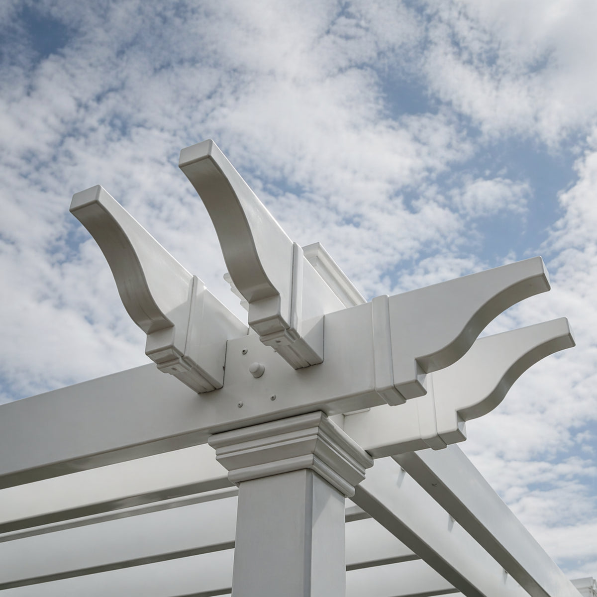 Avalon 10 Ft. X 10 Ft. White Vinyl Louvered Pergola