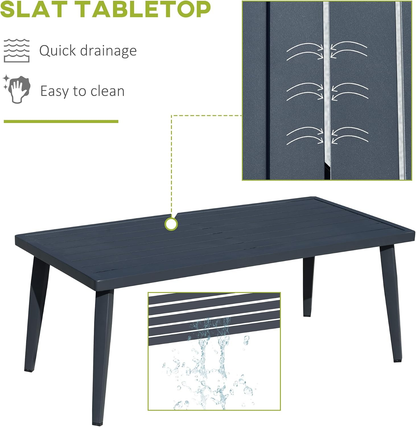 4 Piece Patio Furniture Set, Aluminum Conversation Set, Dark Grey