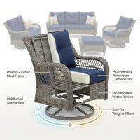 Patio Conversation Set Built for Outdoor Living, 6-Piece Seating, Steel Frame, High-Density Cushions — How It Works