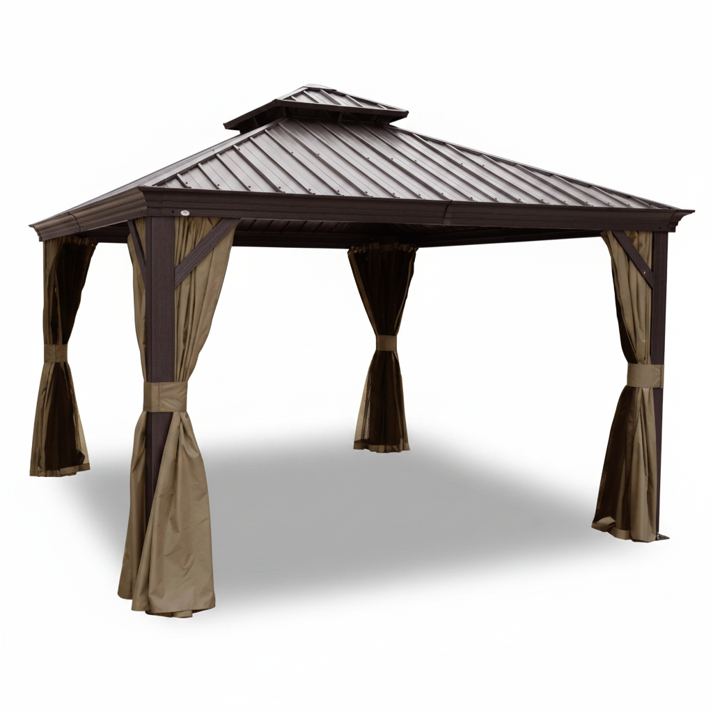 Alexander 10-Ft X 12-Ft Hardtop Roof Aluminum Gazebo