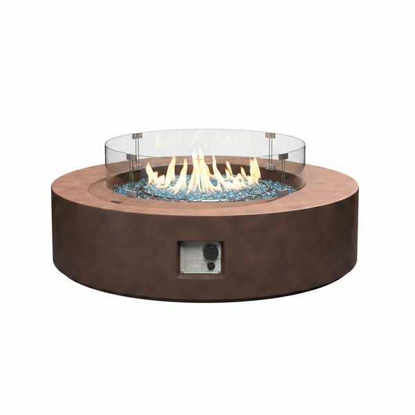 41''Round Fire Pit Table,50000 BTU Outdoor Propane Patio Fire Pit